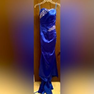 Royal Blue Prim Dress with Sequins